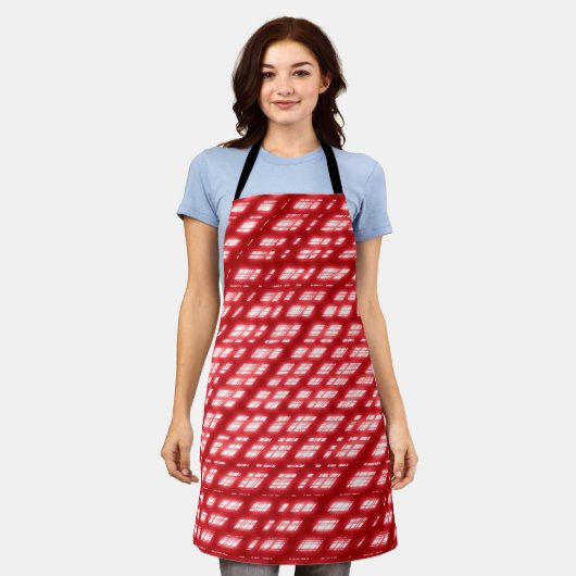 Kerstthema Pattern Red & White, Diamond Schort (Gedragen)