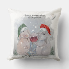 Kerstthema Pipa & Marlow print Kussen