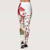 Kerstthema Poinsettia Leggings (Achterkant)