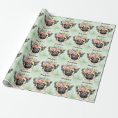 Kerstthema Pug Cadeaupapier (Uitgerold)