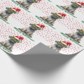 Kerstthema Pug Cadeaupapier (Hoek)
