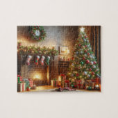 Kerstthema puzzel legpuzzel (Horizontaal)