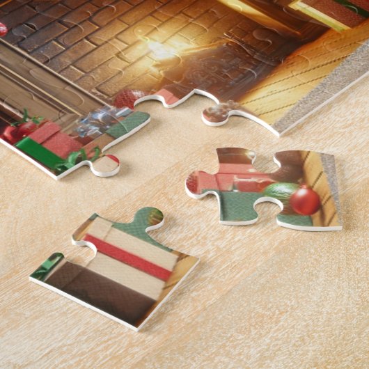 Kerstthema puzzel legpuzzel (Zijkant)