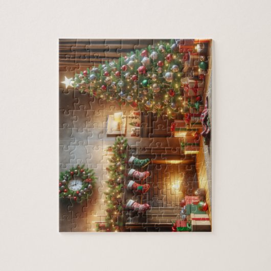 Kerstthema puzzel legpuzzel (Verticaal)