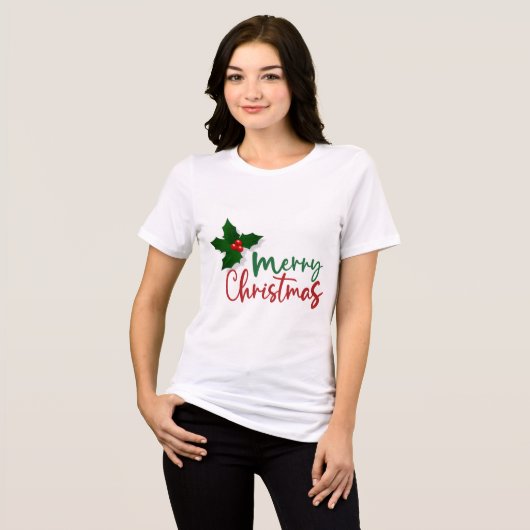 Kerstthema Shirt voor vrouwen (Voorkant volledig)
