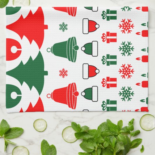 Kerstthema Theedoek (Gevouwen)