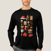 Kerstthema Tri-Blend shirt (Voorkant volledig)