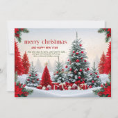 Kerstthema versierd landschap kaart (Voorkant)