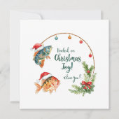 Kerstthema voor Gevist liefhebbers Feestdagenkaart (Voorkant)