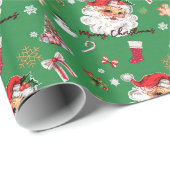  kerstthema voor kerstmis cadeaupapier (Rol Hoek)