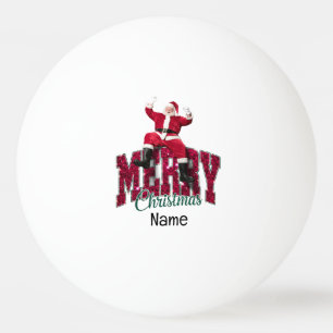Kerstthema voor Ping Pong Speler Pingpongbal