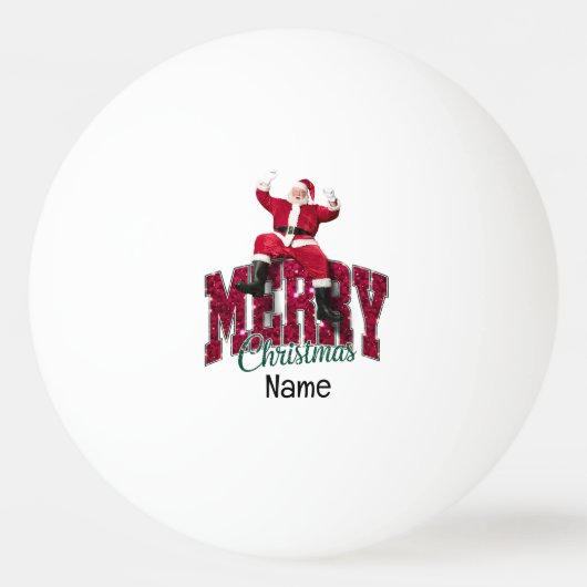 Kerstthema voor Ping Pong Speler Pingpongbal (Voorkant)