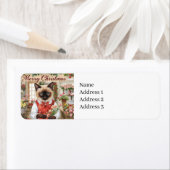 Kerstthema voor Siamese kattenliefhebbers Etiket (Insitu)