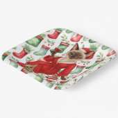 Kerstthema voor Siamese kattenliefhebbers Papieren Bordje (Gebogen)