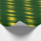 Kerstthema Wavey Pattern Gold en Green Cadeaupapier (Hoek)