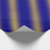 Kerstthema Wavy Pattern Gold & Blue Cadeaupapier (Hoek)