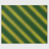 Kerstthema Wavy Pattern Gold en Green Cadeaupapier (Vlak)