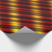 kerstthema Wavy Pattern Gold & Red & Black, Cadeaupapier (Hoek)