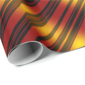 kerstthema Wavy Pattern Gold & Red & Black, Cadeaupapier (Rol Hoek)