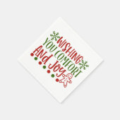 Kerstthema: Wens je troost en vreugde Servet (Hoek)