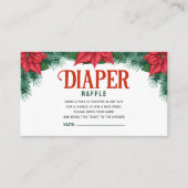 Kerstthema Winter Baby shower Luier Raffle Informatiekaartje (Voorkant)