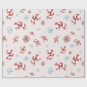 Kerstthema Winter Sneeuwvlok Elegant Gift Cadeaupapier (Vlak)