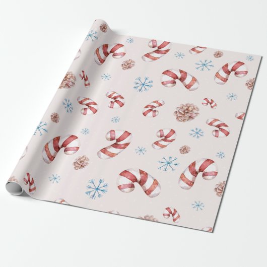 Kerstthema Winter Sneeuwvlok Elegant Gift Cadeaupapier (Uitgerold)