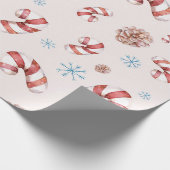 Kerstthema Winter Sneeuwvlok Elegant Gift Cadeaupapier (Hoek)