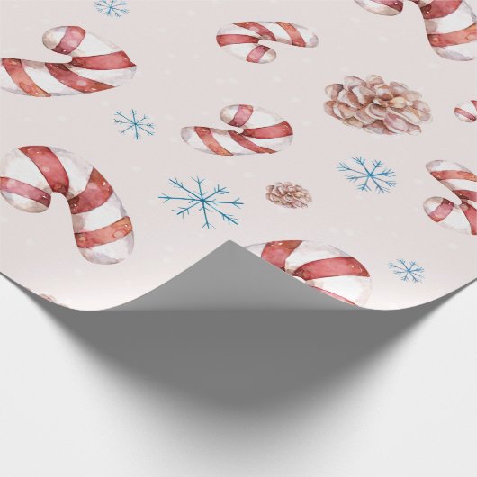 Kerstthema Winter Sneeuwvlok Elegant Gift Cadeaupapier (Hoek)