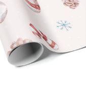 Kerstthema Winter Sneeuwvlok Elegant Gift Cadeaupapier (Rol Hoek)