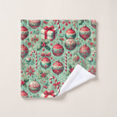 Kerstthemapatroon Bad Handdoek (Wasdoekje)