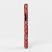 Kerstthemapatroon met bomen en sneeuwvlokken Case-Mate iPhone case (Achterkant/rechts)