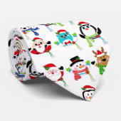 Kerstthemapatroon Stropdas (Opgerold)