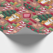 kerstthematroon cadeaupapier (Hoek)