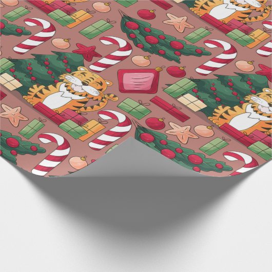 kerstthematroon cadeaupapier (Hoek)