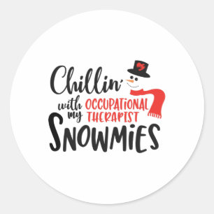 Kersttherapeut Ronde Sticker