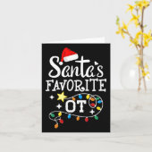 kersttherapie met kerstman, kerstman kaart (Gele Bloem)