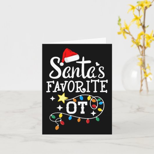 kersttherapie met kerstman, kerstman kaart (Gele Bloem)