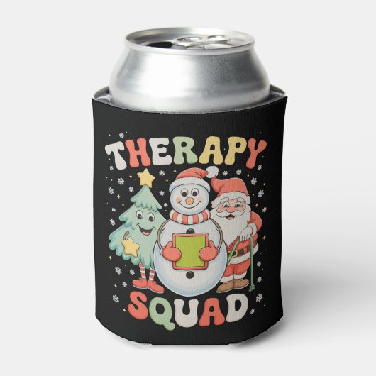 Kersttherapie Squad SLP OT PT Crew Santa Xmas Blikjeskoeler (Blikje Voorkant)