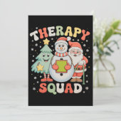 Kersttherapie Squad SLP OT PT Crew Santa Xmas Feestdagenkaart (Staand voorkant)