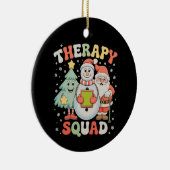 Kersttherapie Squad SLP OT PT Crew Santa Xmas Keramisch Ornament (Rechts)