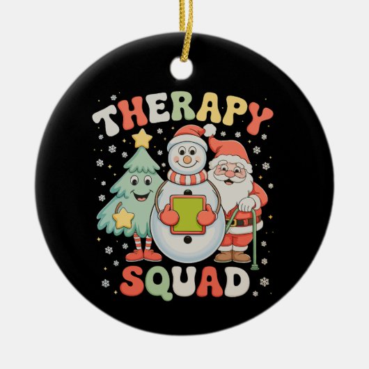 Kersttherapie Squad SLP OT PT Crew Santa Xmas Keramisch Ornament (Voorkant)