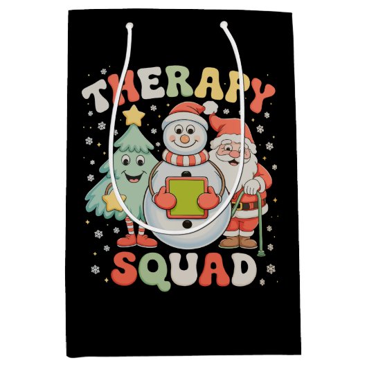 Kersttherapie Squad SLP OT PT Crew Santa Xmas Medium Cadeauzakje (Voorkant)