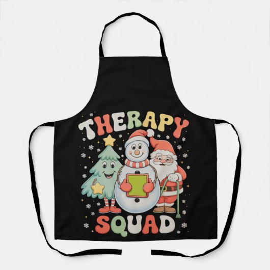 Kersttherapie Squad SLP OT PT Crew Santa Xmas Schort (Voorkant)
