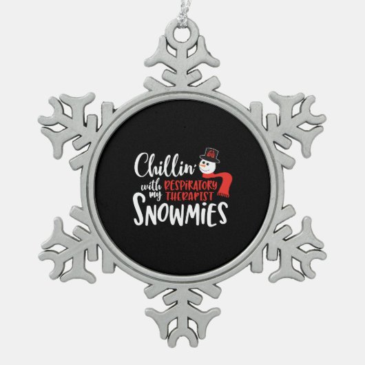 Kersttherapie Tin Sneeuwvlok Ornament (Voorkant)