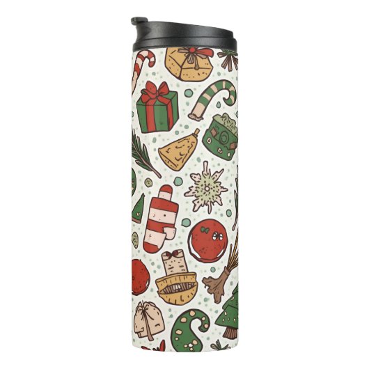 kerstthermische getumbler thermosbeker (Geroteerd rechts)