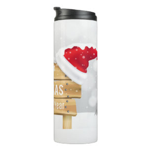 kerstthermische getumbler thermosbeker
