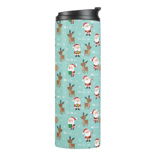 kerstthermische getumbler thermosbeker (Gedraaid links)