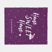 Kerstthuis zoete kerstman — aangepaste naam fleece deken (Voorkant (Horizontaal))