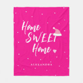 Kerstthuis zoete kerstman — aangepaste naam fleece deken (Voorkant)